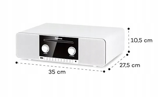 AUNA CONNECT CD MKII RADIO INTERNETOWE CD FM BT MP3 DAB+ SPOTIFY Szerokość produktu 35 cm