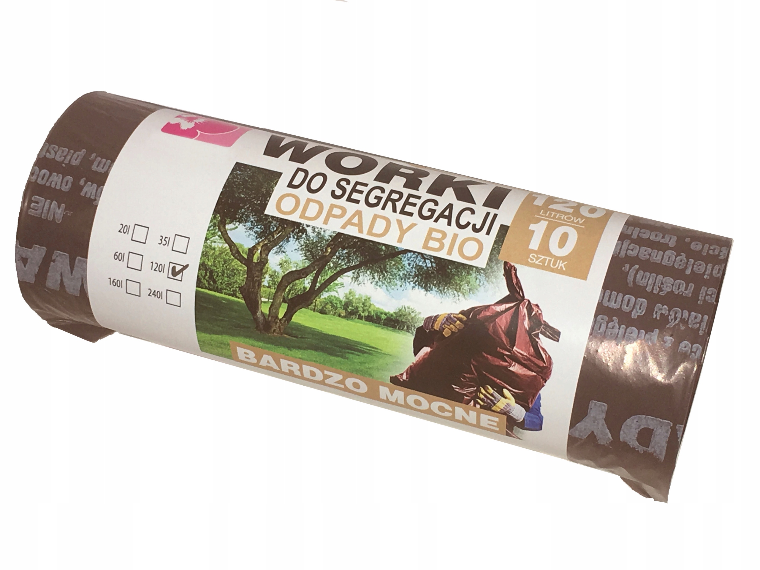

Worki Segregacji Śmieci Brązowe Bio 120L 10SZT