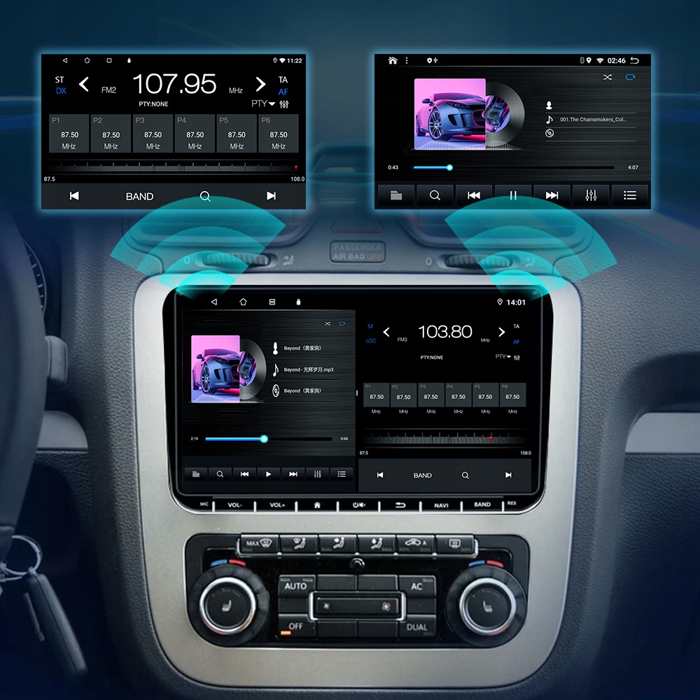 RADIO 2DIN ANDROID 13 VW GOLF 5 V 6 VI PASSAT B6 B7 SEAT TIGUAN SKODA 2/32G Marka bez marki