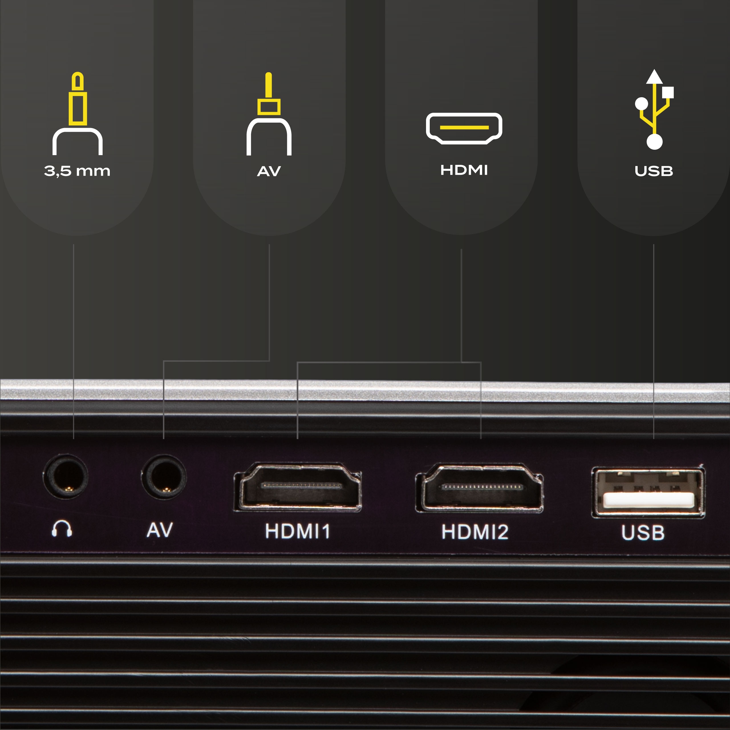 Projektor Rzutnik Full HD 2200 lm 1920x1080 Overmax + Pilot + Kabel HDMI Marka Overmax