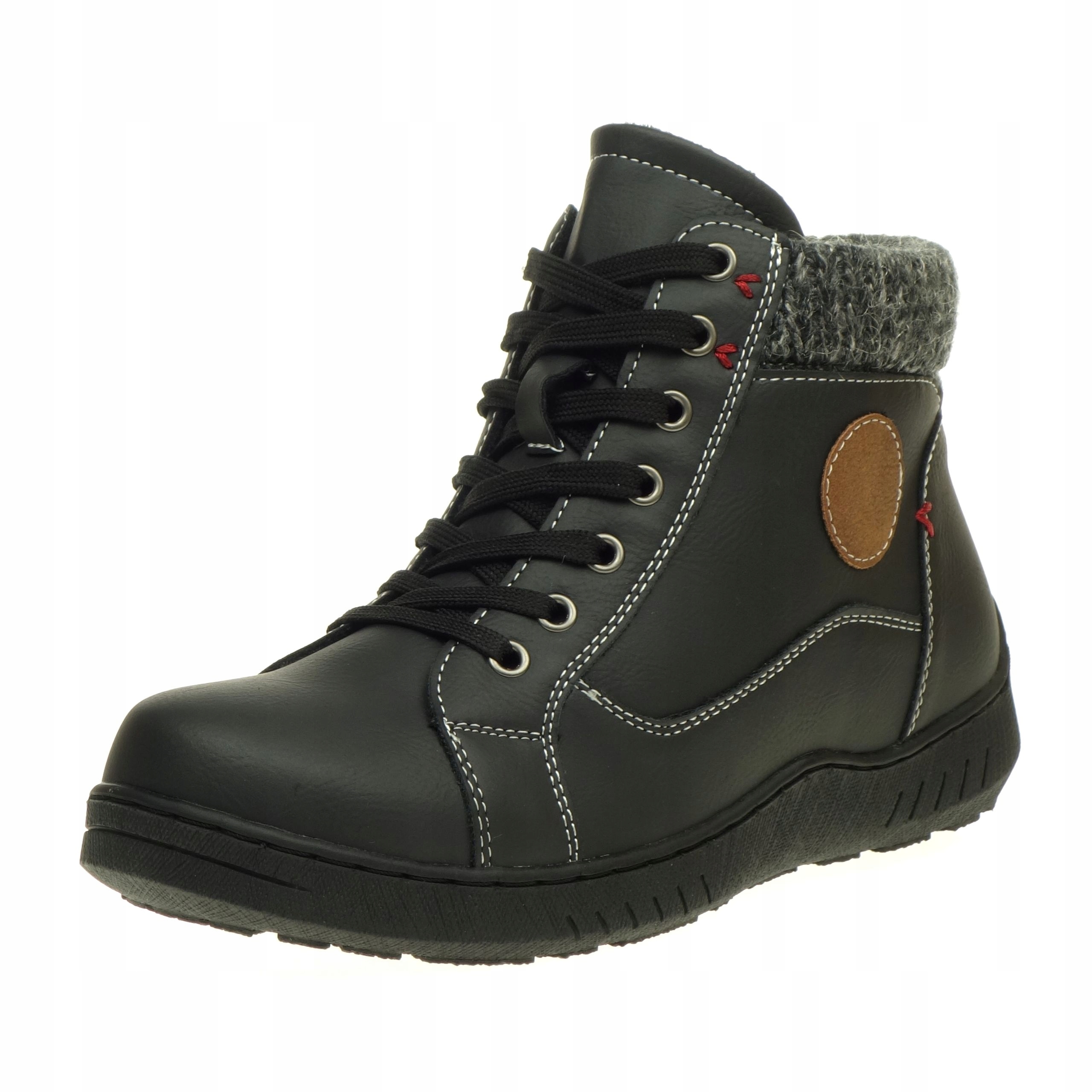 Dámské zimní boty Skotnicki Posuvník Zateplený kožešinou Black 36