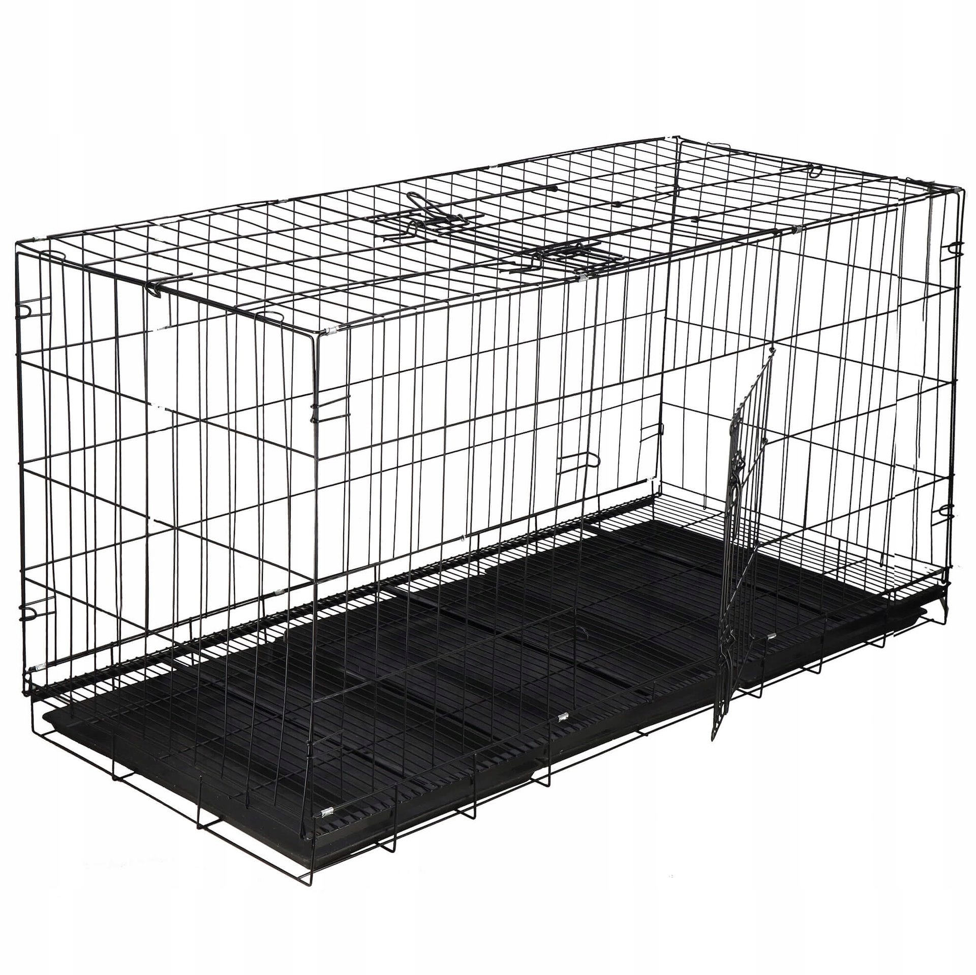 Levně Klec Kotec Pro Psa Psů Kočky Silný Výběh Kovová Skládací 130x60x70m