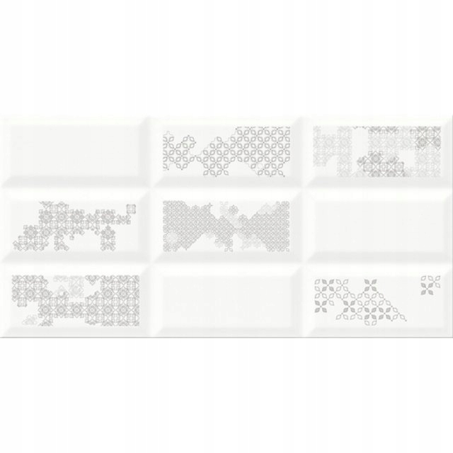 PŁYTKI ŚCIENNE NARIS biały patchwork POŁYSK 30x60