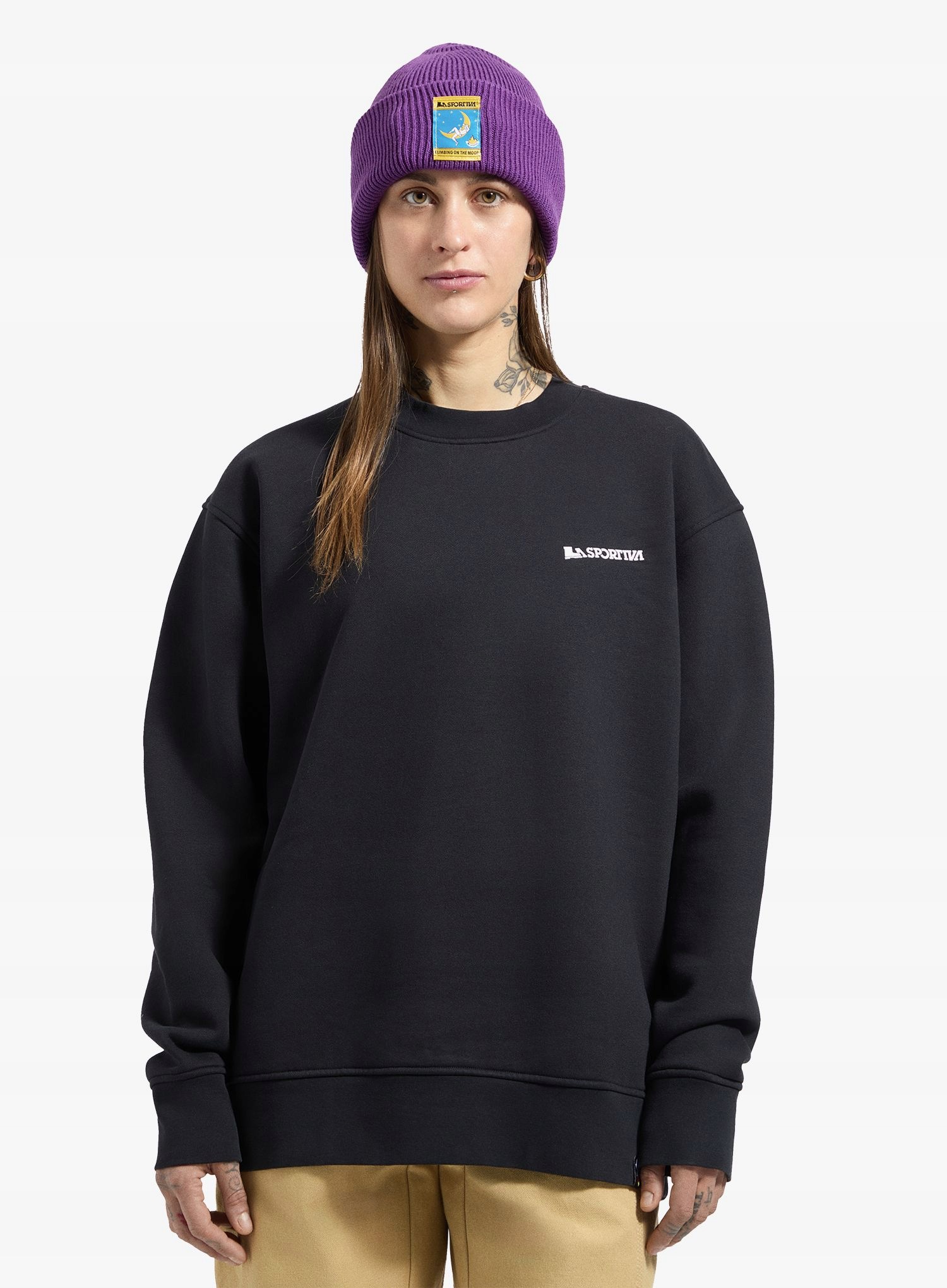 Bluza bez kaptura La Sportiva Moon Rock Sweater black/chalk L