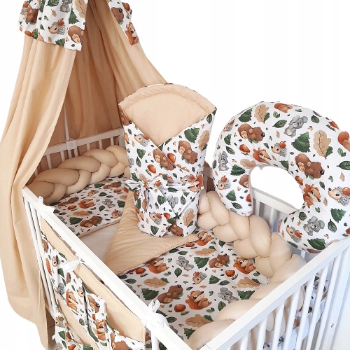 

Pościel 7 El Do Łóżeczka Warkocz Baldachim