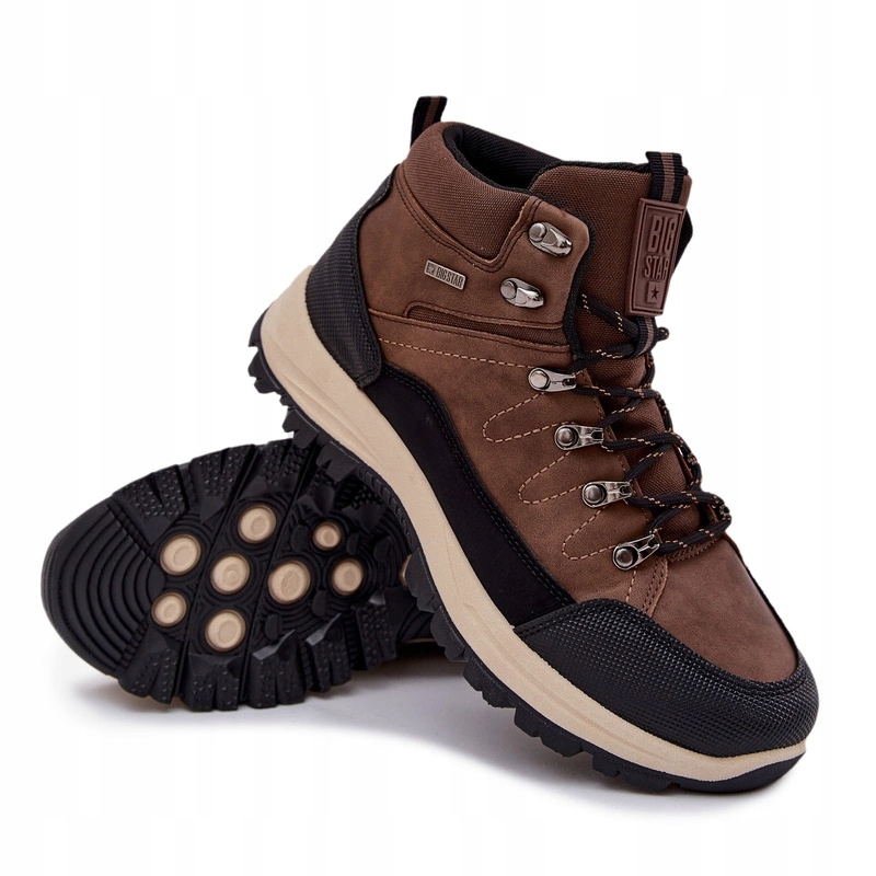 Pánské Trekové Sportovní Šněrovací Boty Big Star SS174049 Hnědé 42