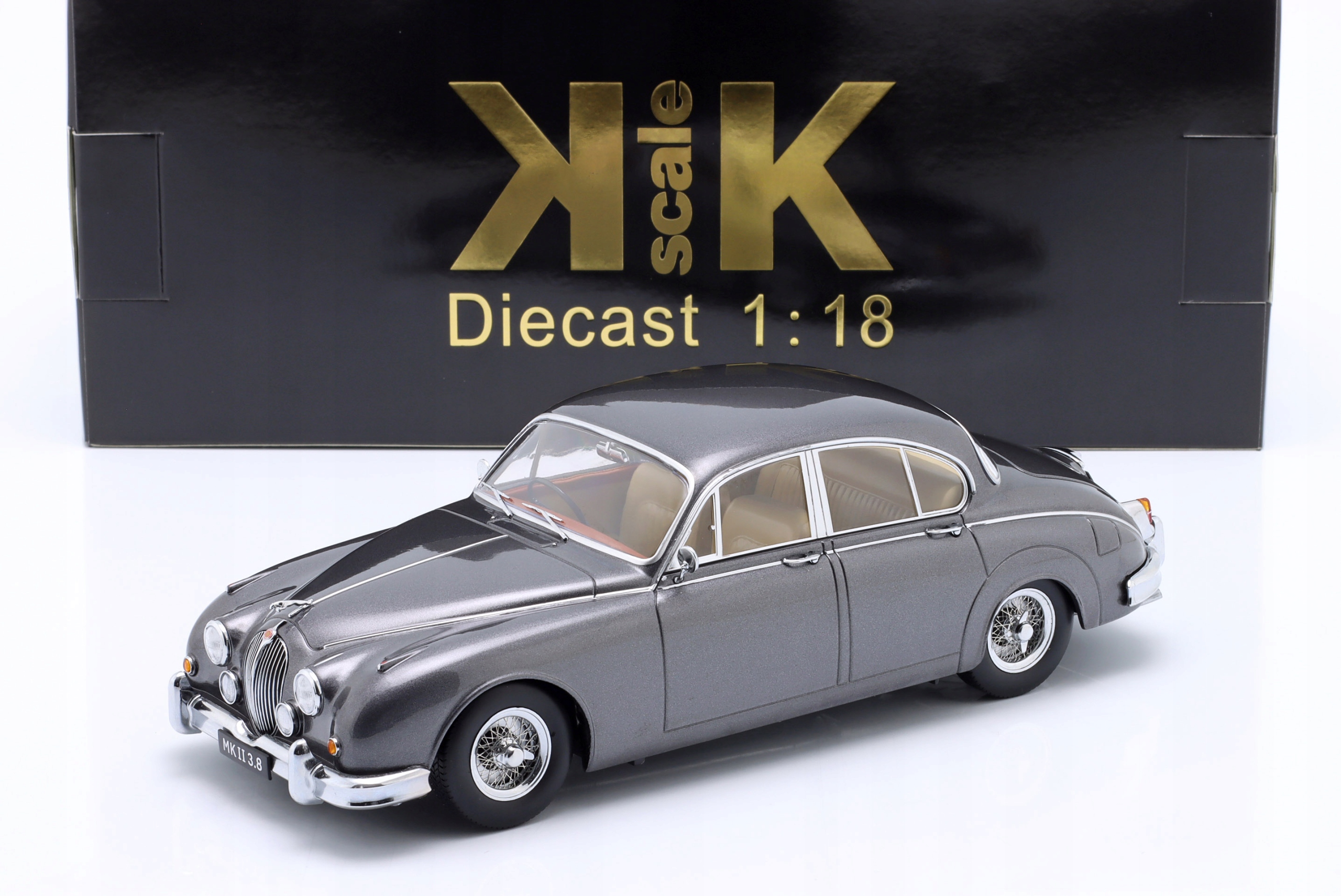 Kk Scale Jaguar Mk II 3.8 Rhd 1959 Dark Grey metallic 1:18