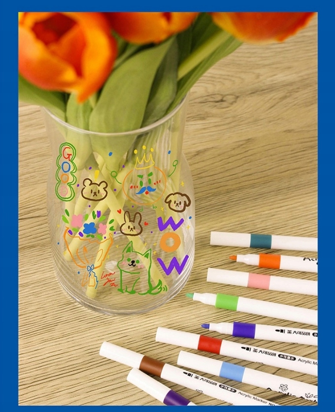 Pisaki do Kamieni/METALU Markery AKRYLOWE 12szt Stan opakowania oryginalne