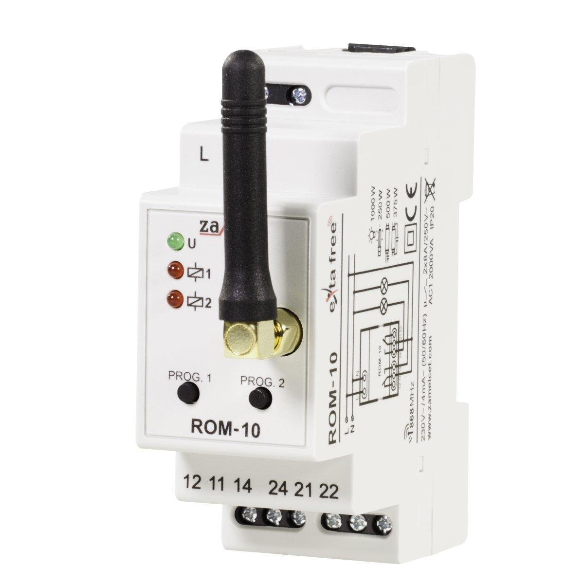 Rádiový Modulárny Prijímač 2-KANÁLOVÝ typ: ROM-10 230V Exta Free Zamel