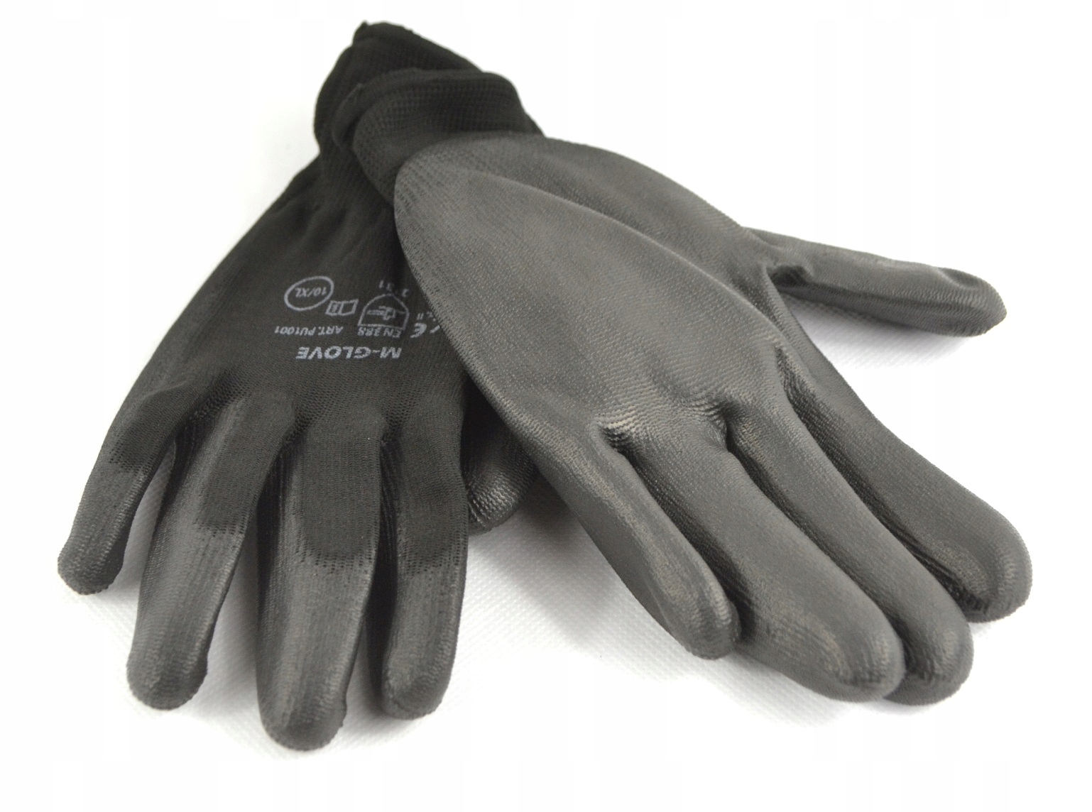 

12 par L Czarne Rękawice Bhp rękawiczki robocze