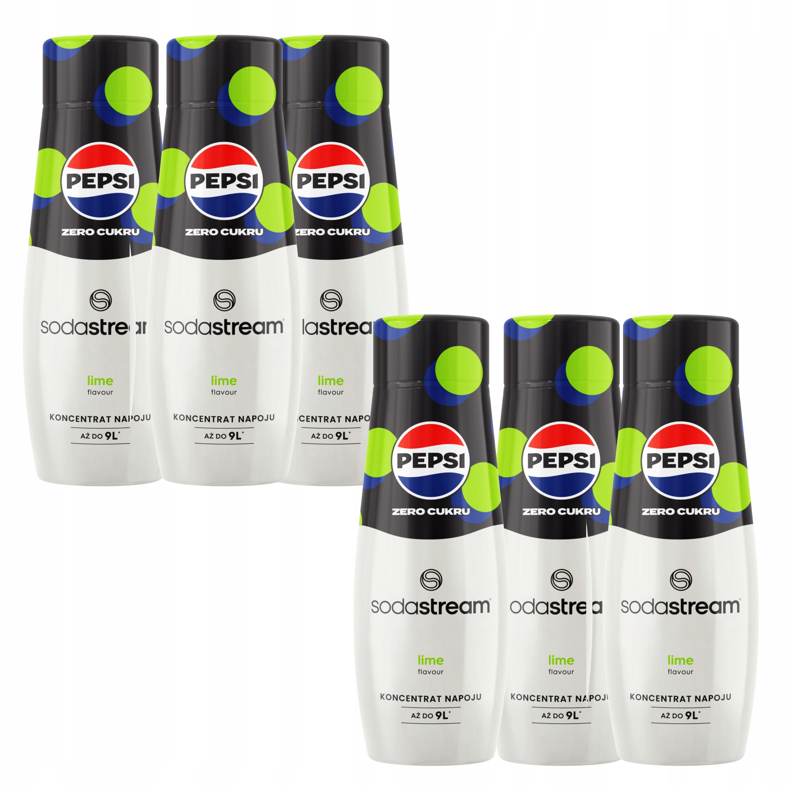 Levně Sada šesti koncentrátů Sodastream 6x Pepsi Max Lime bez cukru