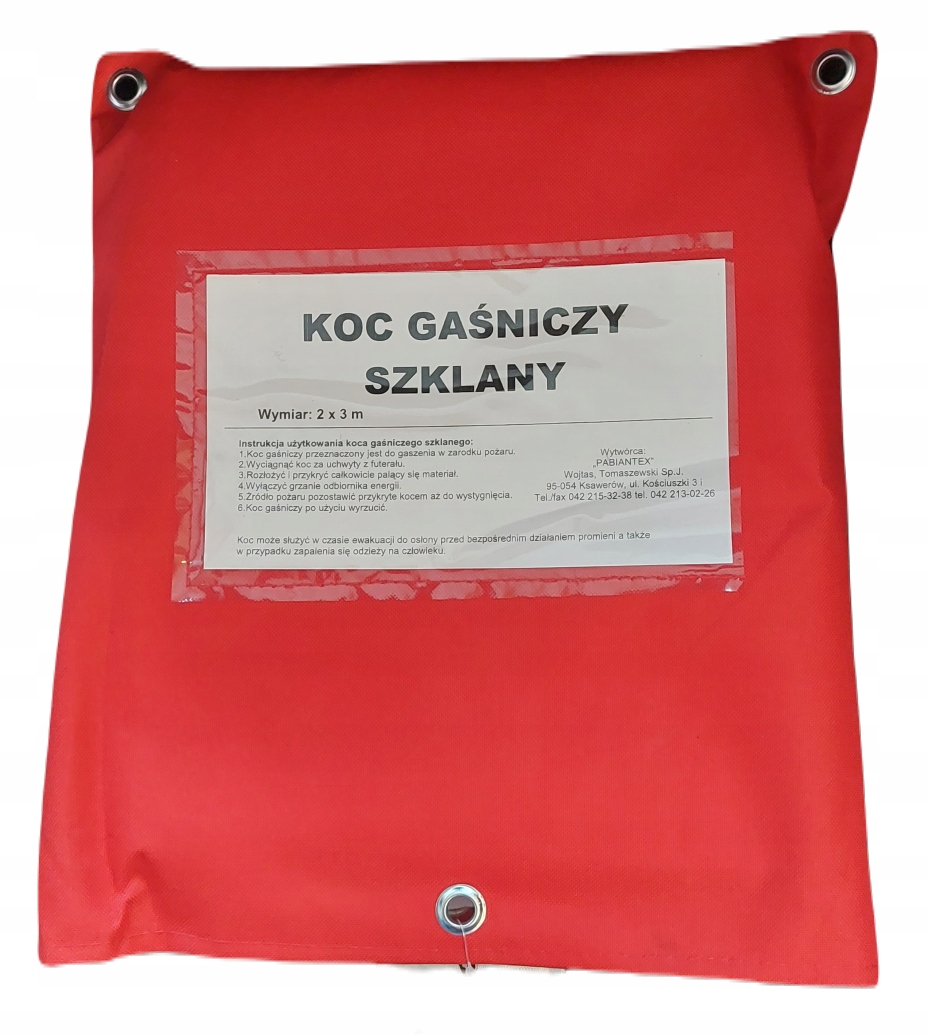 

Koc Gaśniczy Szklany Polski Bhp Ppoż 2x3m