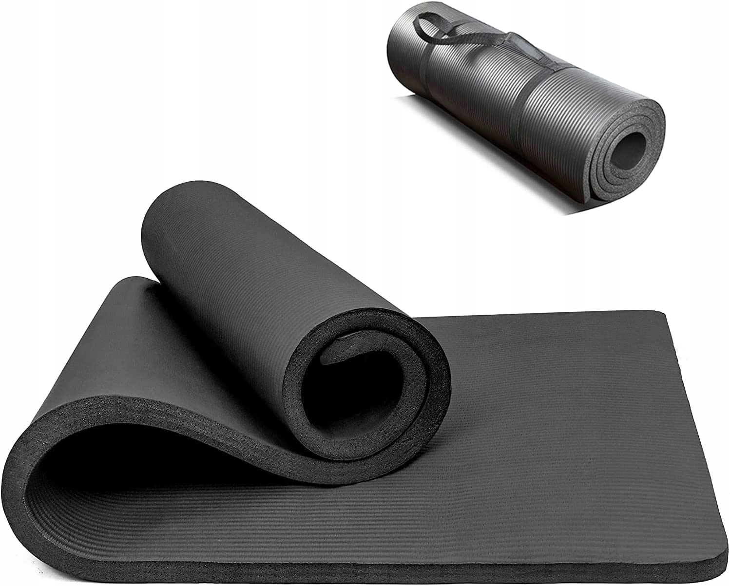 GRUBA MATA DO ĆWICZEŃ KARIMATA JOGA FITNESS BLACK XL 1cm