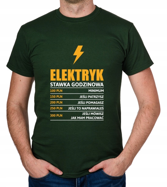 

koszulka Elektryk stawka godzinowa prezent