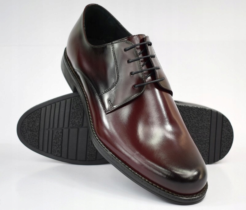 

Buty Wizytowe Męskie Skóra Bordo 44 29,5 cm Pan