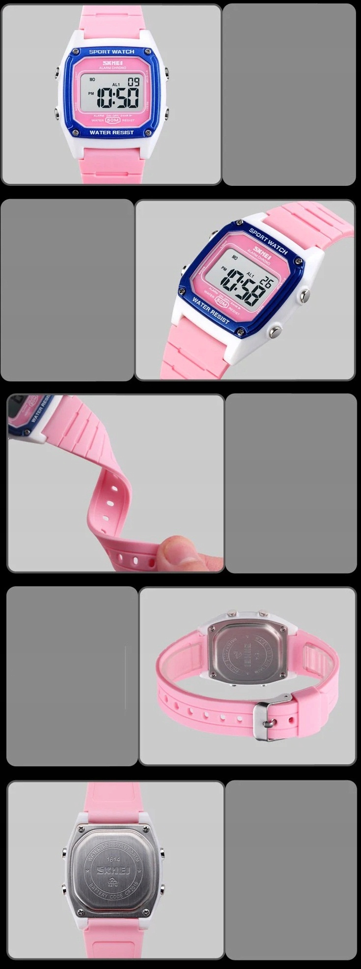 Zegarek SKMEI kolory alarm data gt162 Materiał paska guma