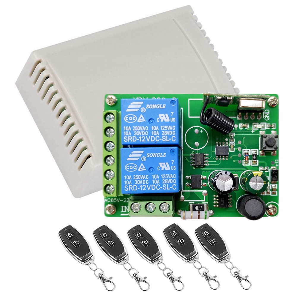 ZDALNE STEROWANIE RADIOLINIA 220V WŁĄCZNIK RADIOWY + 5 pilot