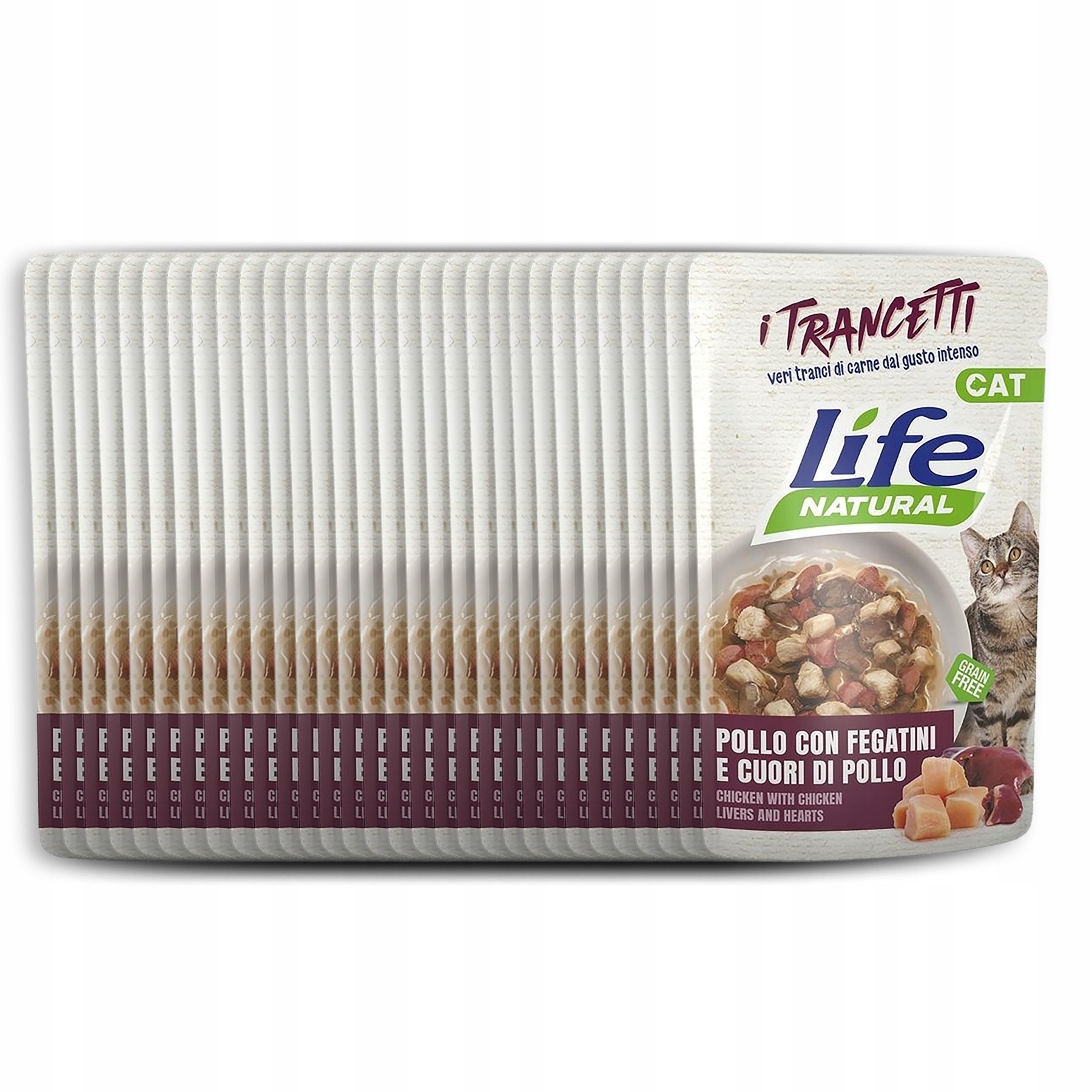 Levně Life Cat Naturel Chunks kapsička 30x55 g Kuře játra a srdce