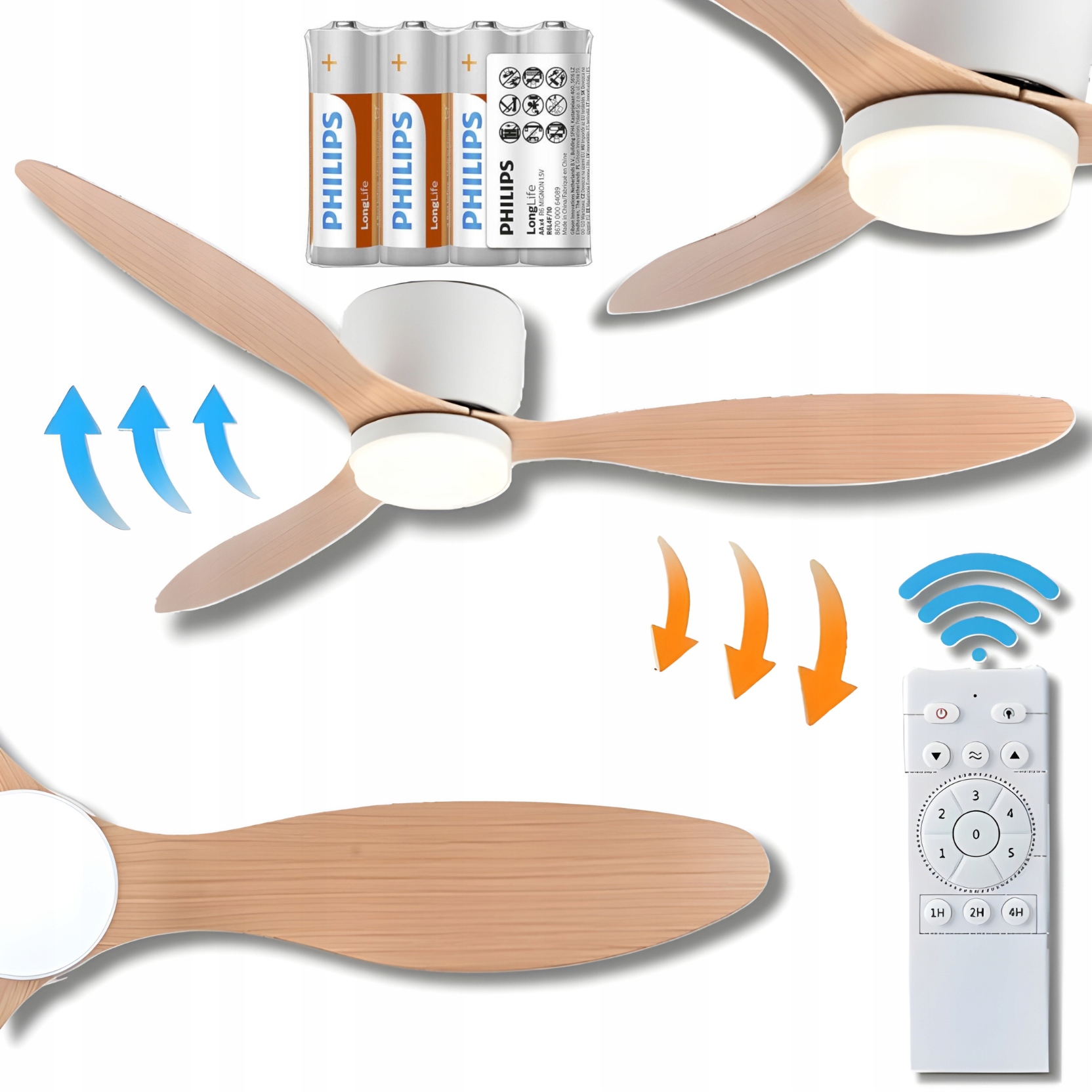 Wiatrak Sufitowy Łopatkowy Żyrandol Lampa Z Wiatrakiem Wentylator Na Pilot