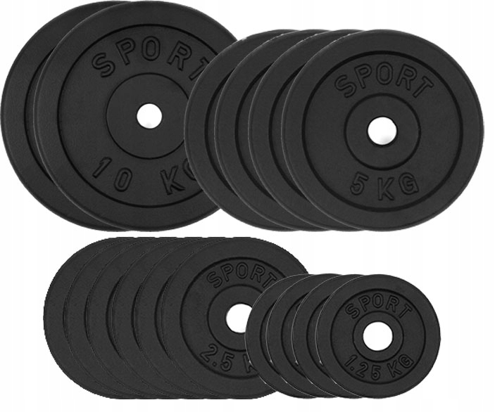

Obciążenie Żeliwne 60 kg Zestaw 16 talerzy 30,5mm