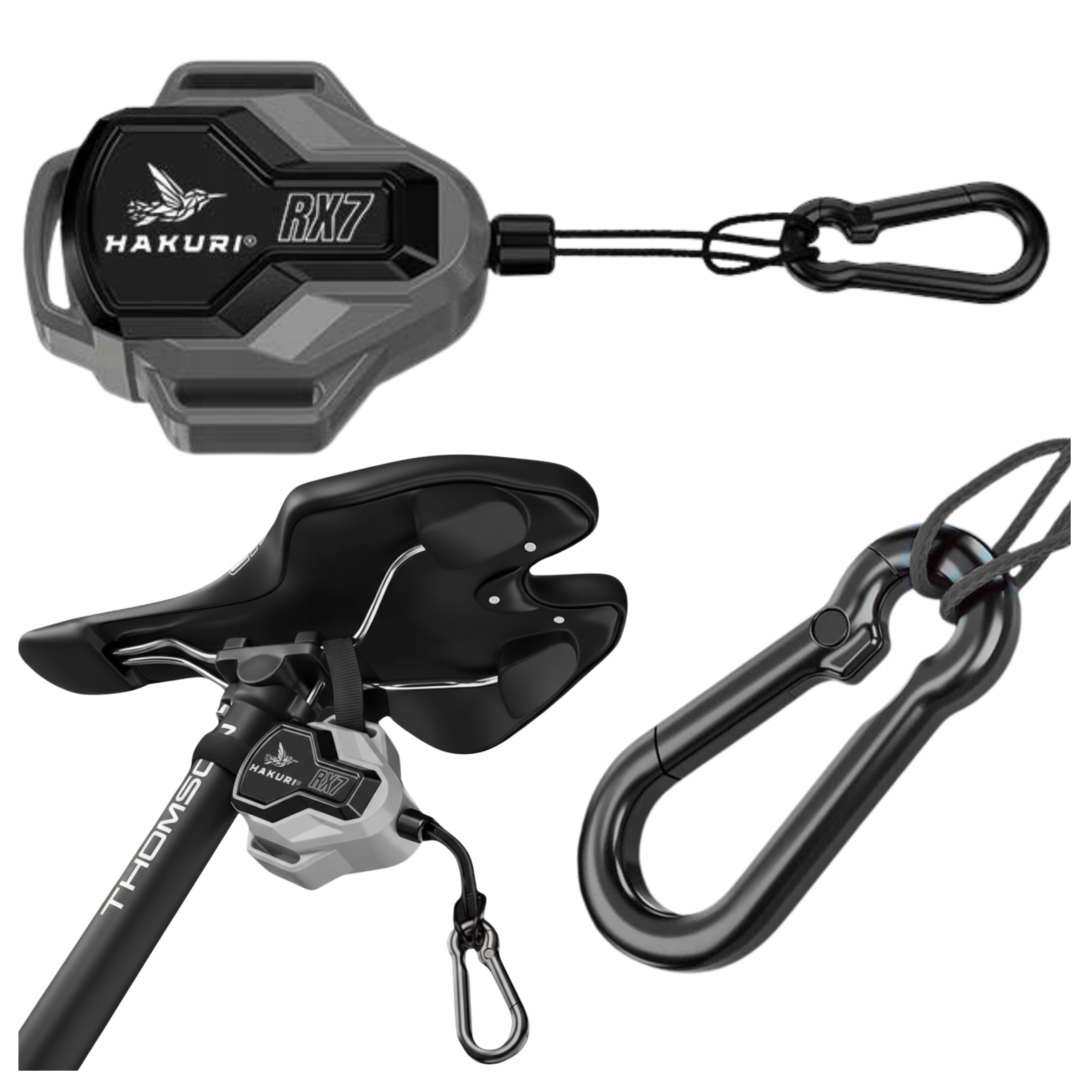 Tažné lano na kolo Hol pro kolo Svinovací Nosnost 100 kg Silné 2.5 m Mtb