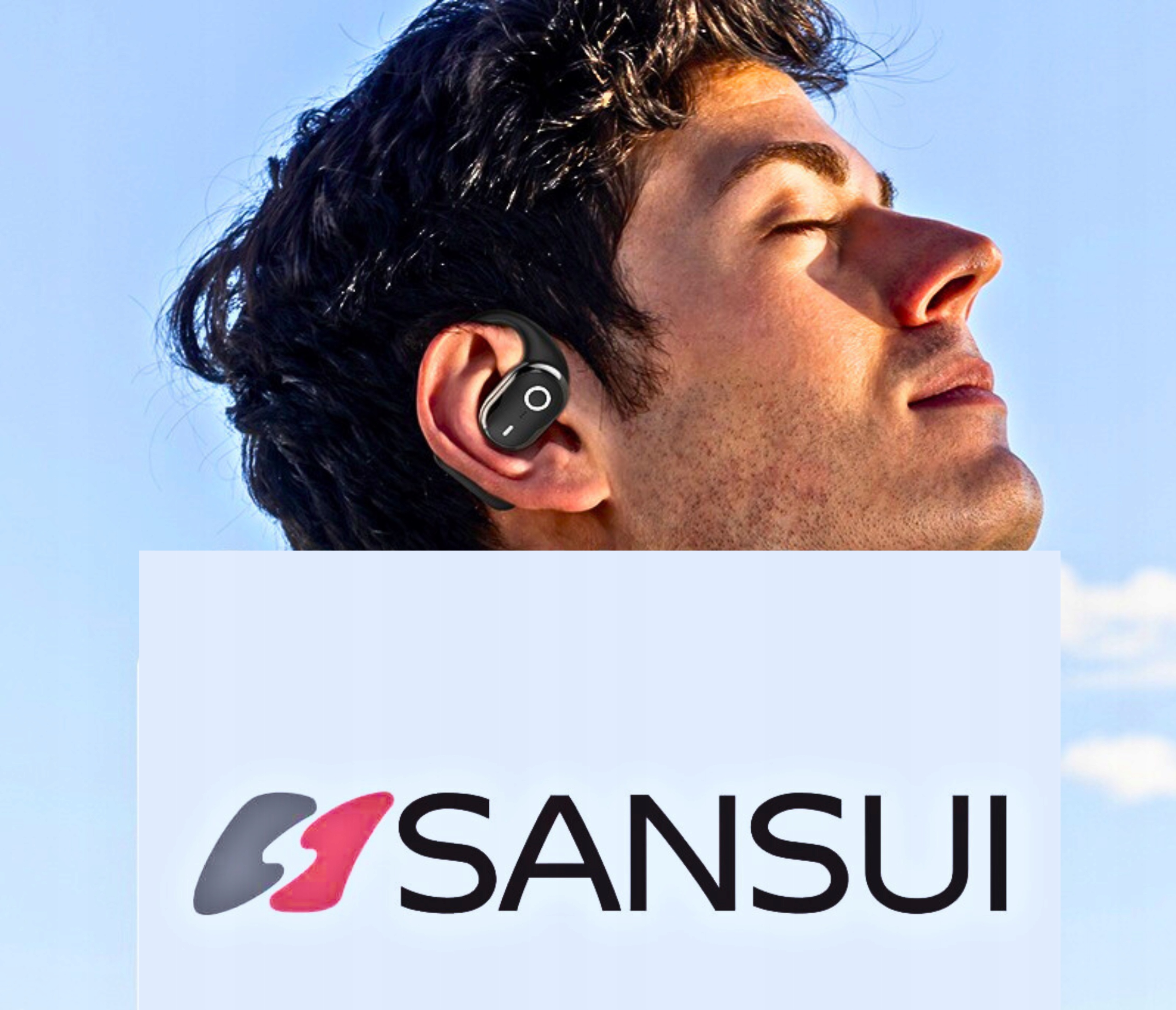 SŁUCHAWKI BEZPRZEWODOWE zauszne SANSUI w26 dwa mikrofony BLUETOOTH 5.4 Kolor dominujący czarny