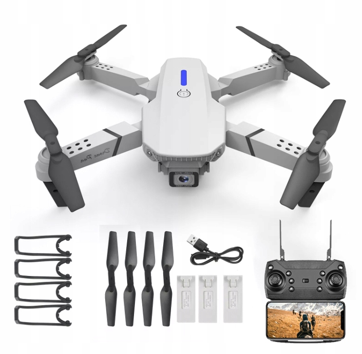 

4K Składany Drone Z 3 Bateriami Może Latać 100m