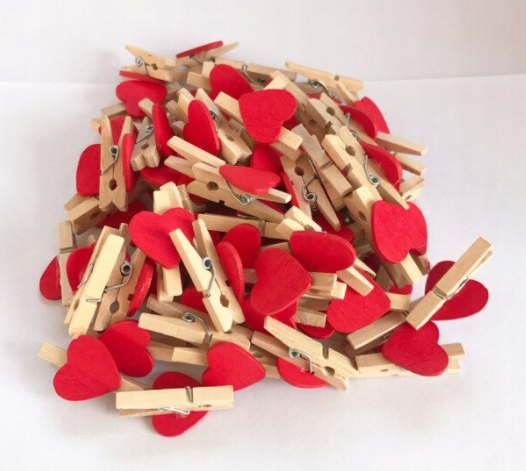 

Spinacze klamerki serce czerwone 3 cm 5 sztuk