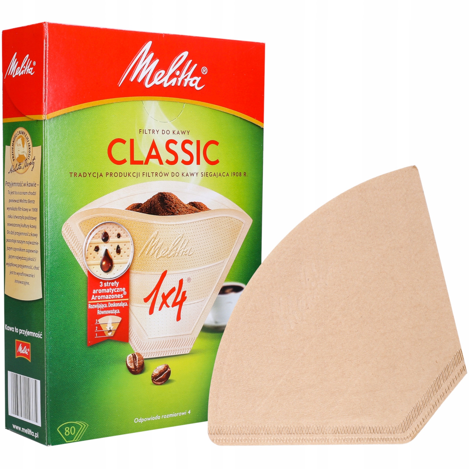 

Papierowe filtry do kawy Melitta Classic 1x4 80szt