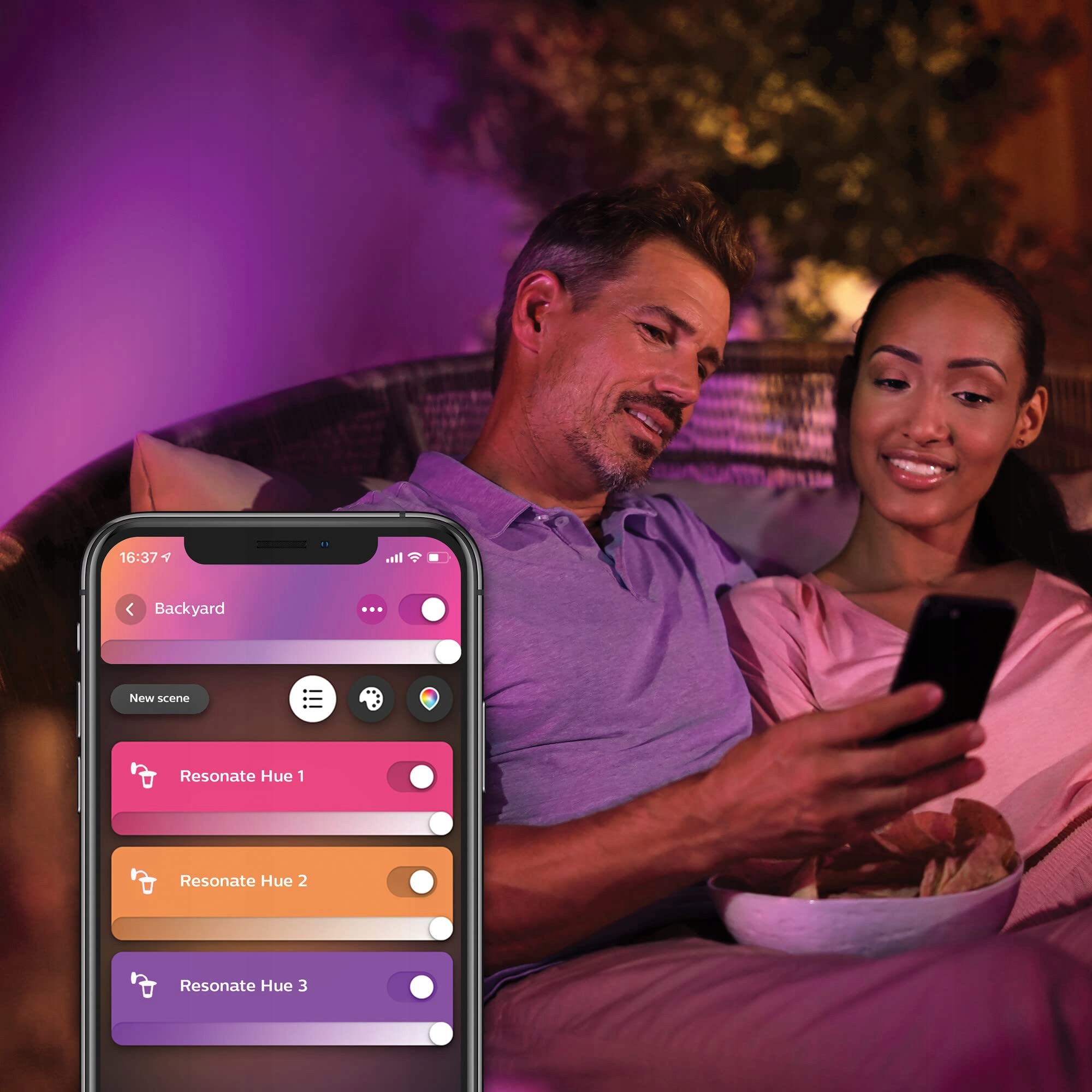 PHILIPS Hue Zewnętrzna Lampa LED Resonate 16M Kolorów Sterowanie Aplikacją — miniatura 4