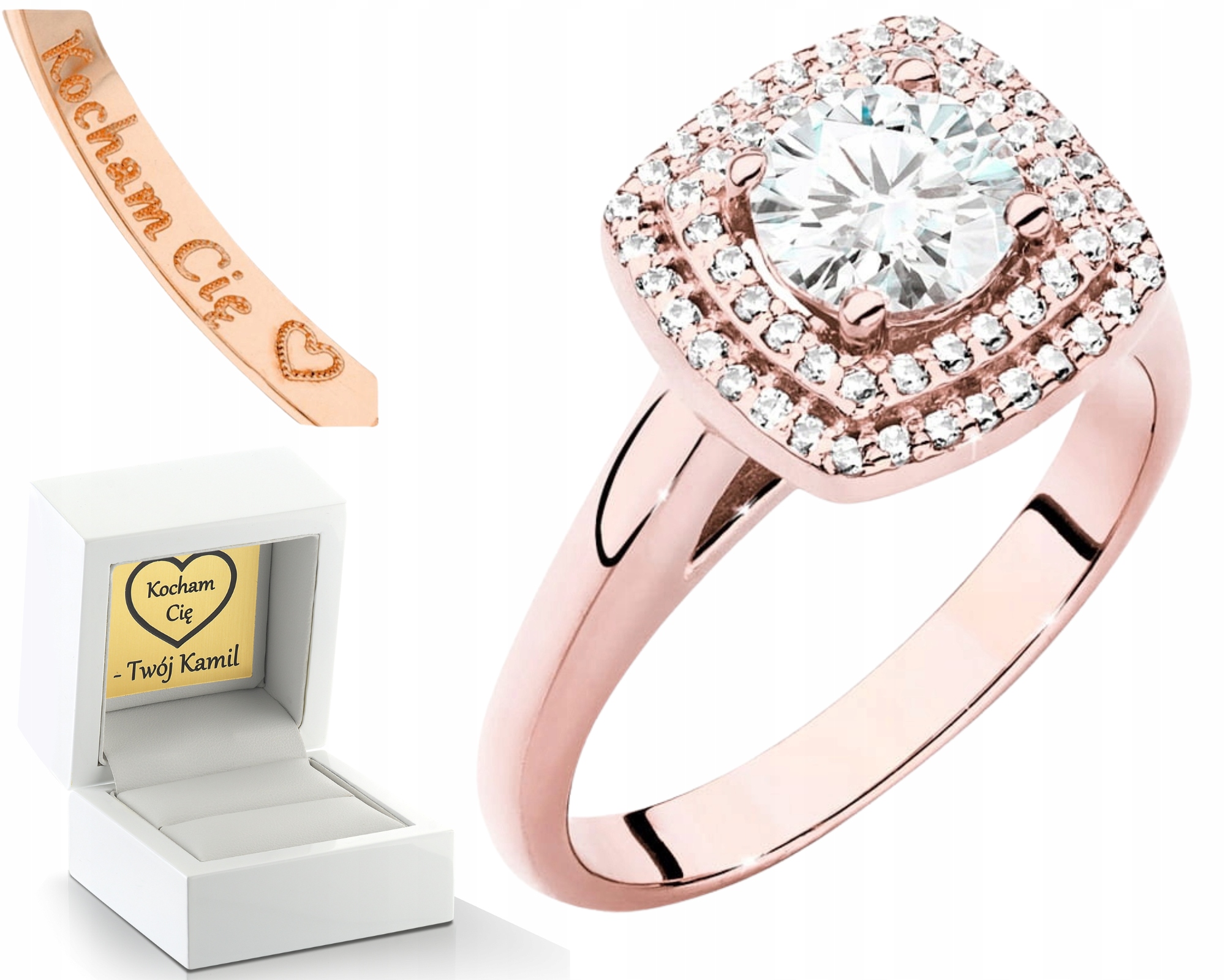 Prstýnek Z Růžového Zlata S Laboratorními Brilianty Drť 585