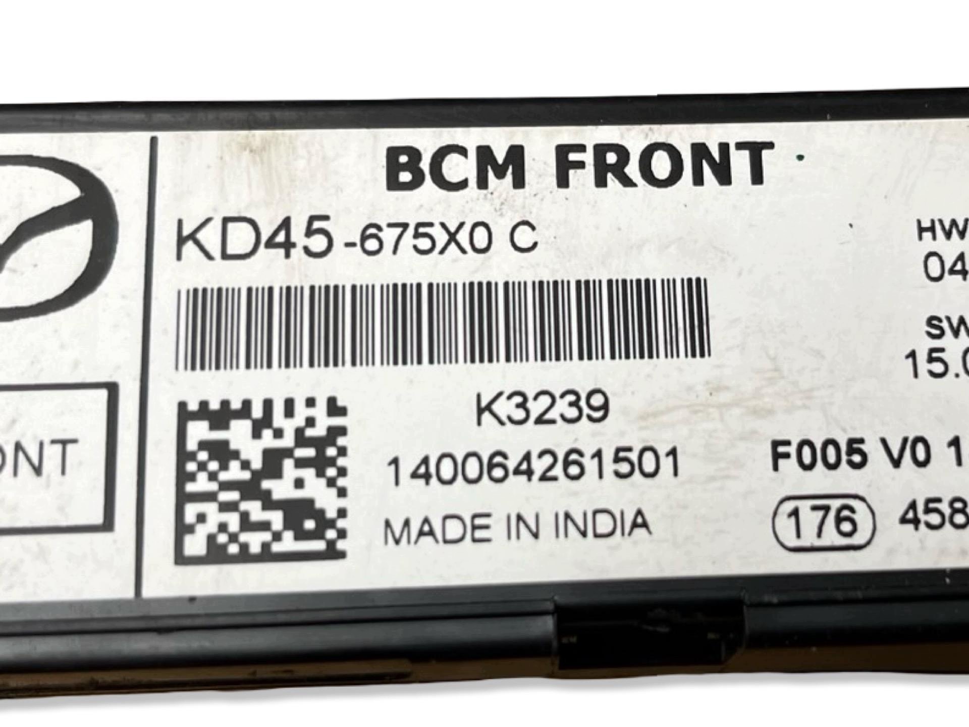 comfort control unit front Mazda 3 3 BM 2015 KD45-675X0C