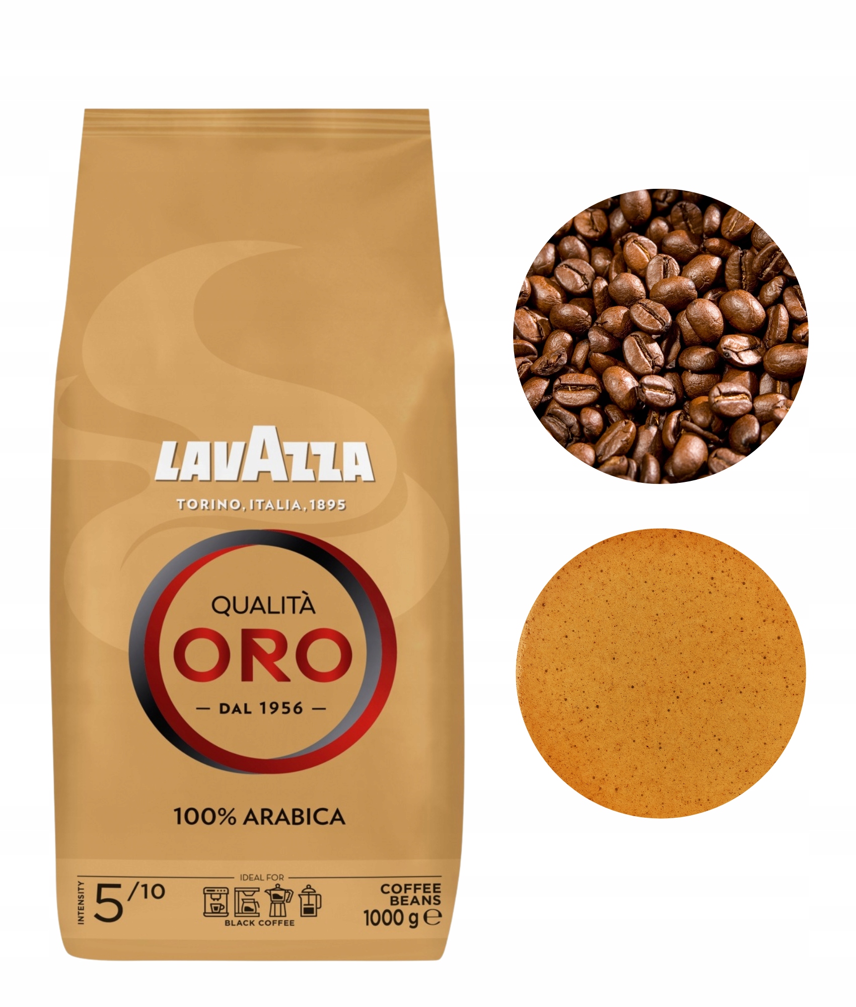 Levně Lavazza Qualita Oro káva zrnková arabica 1 kg Originální Italská