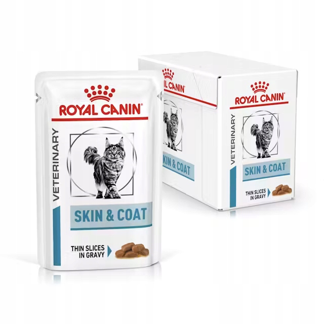 Royal Canin Veterinary Skin&amp;Coat 12x85g Vlhké Krmivo pro kočky v omáčce
