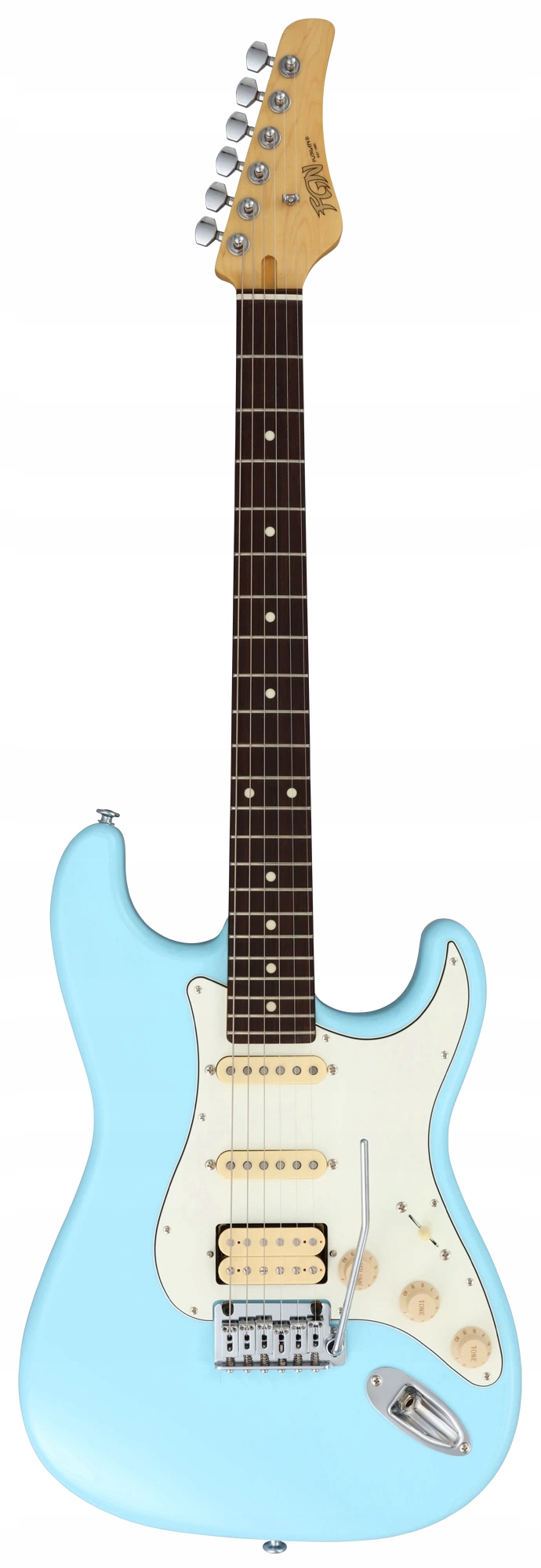 Fgn Boundary St Hss Mint Blue Gitara Elektryczna z pokrowcem