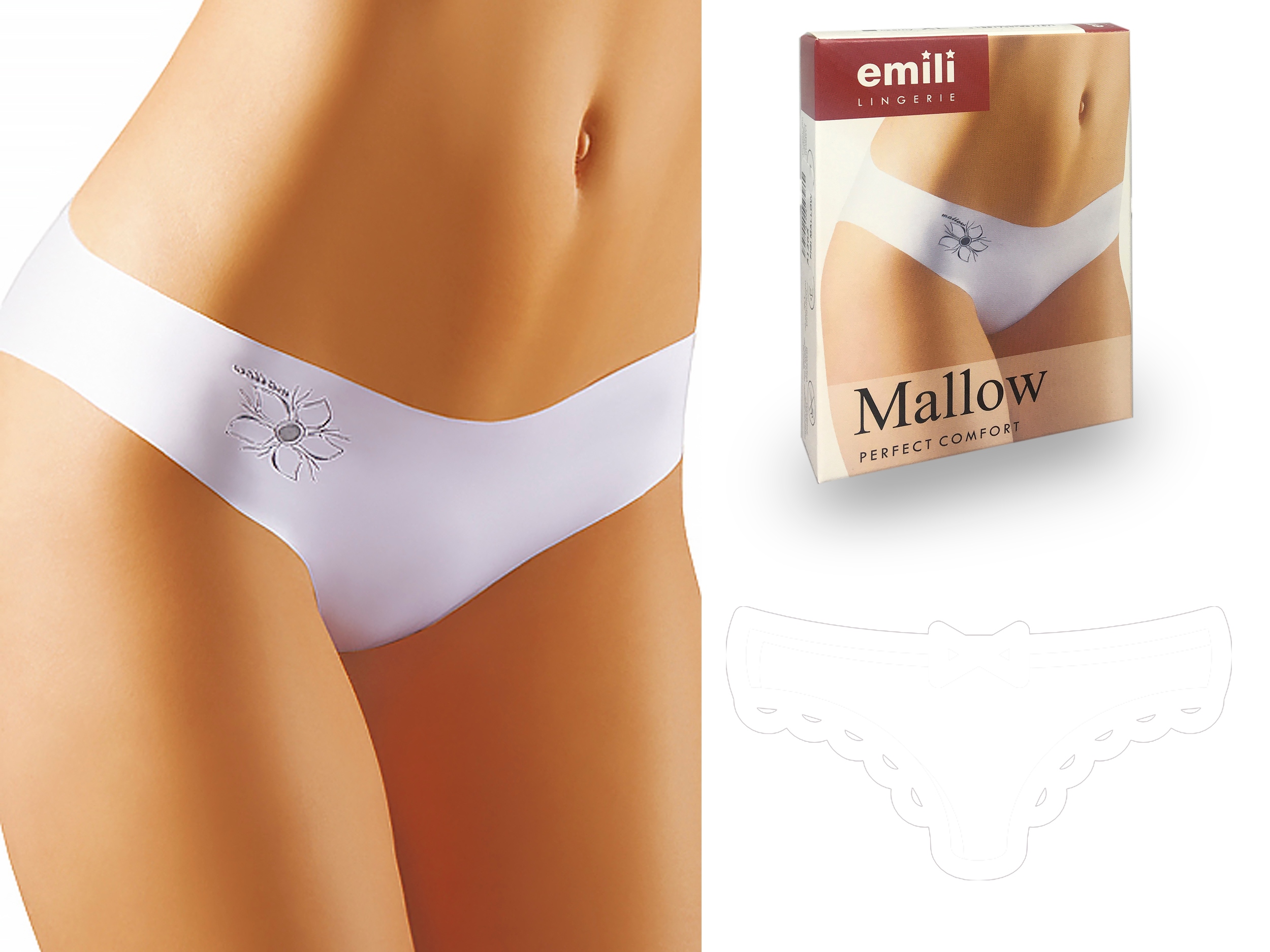 

Mallow Laserowo Cięte Figi Emili biały S