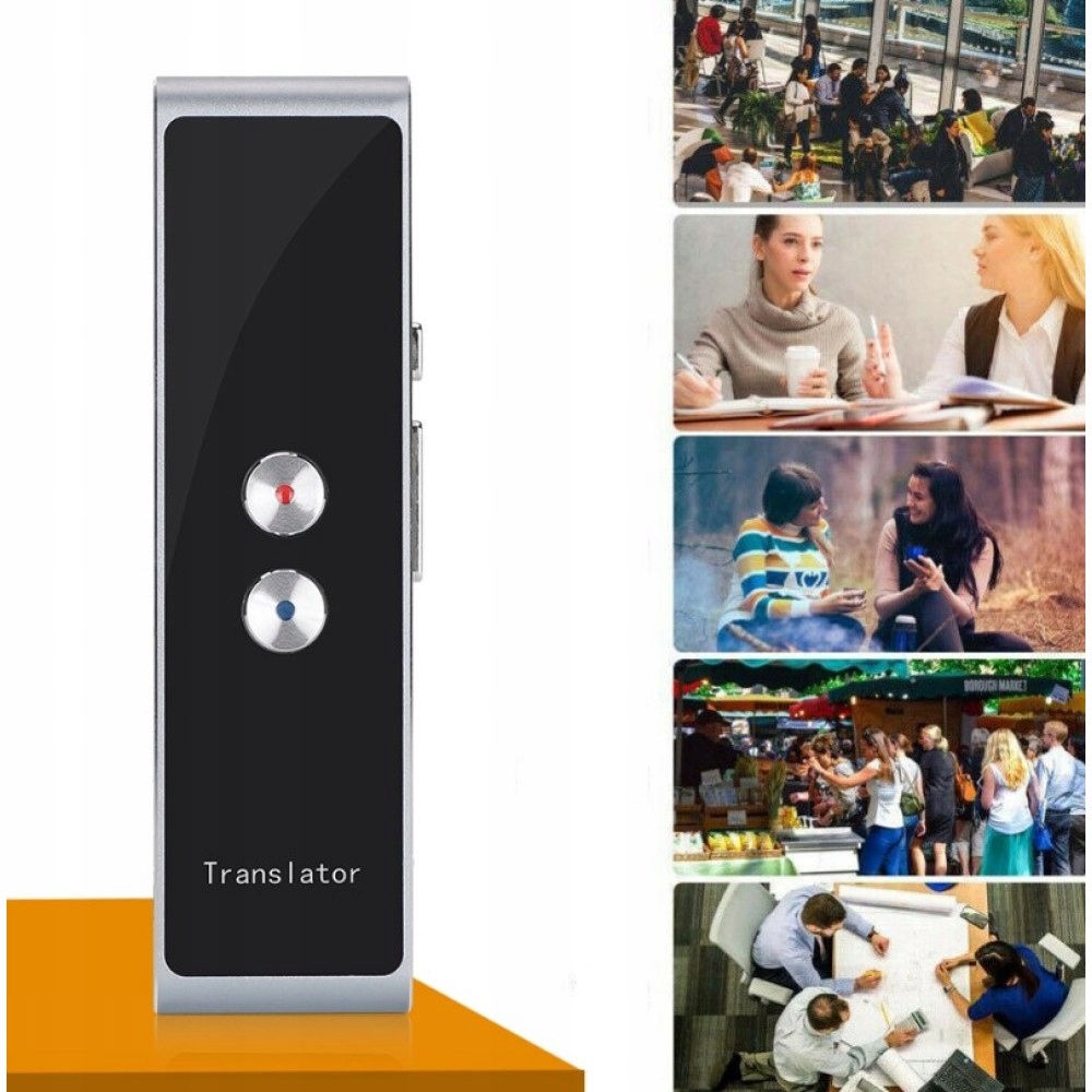 TRANSLATOR TŁUMACZ GŁOSOWY PRZENOŚNY Z SMARTFONEM APLIKACJA NATYCHMIASTOWY Marka bez marki