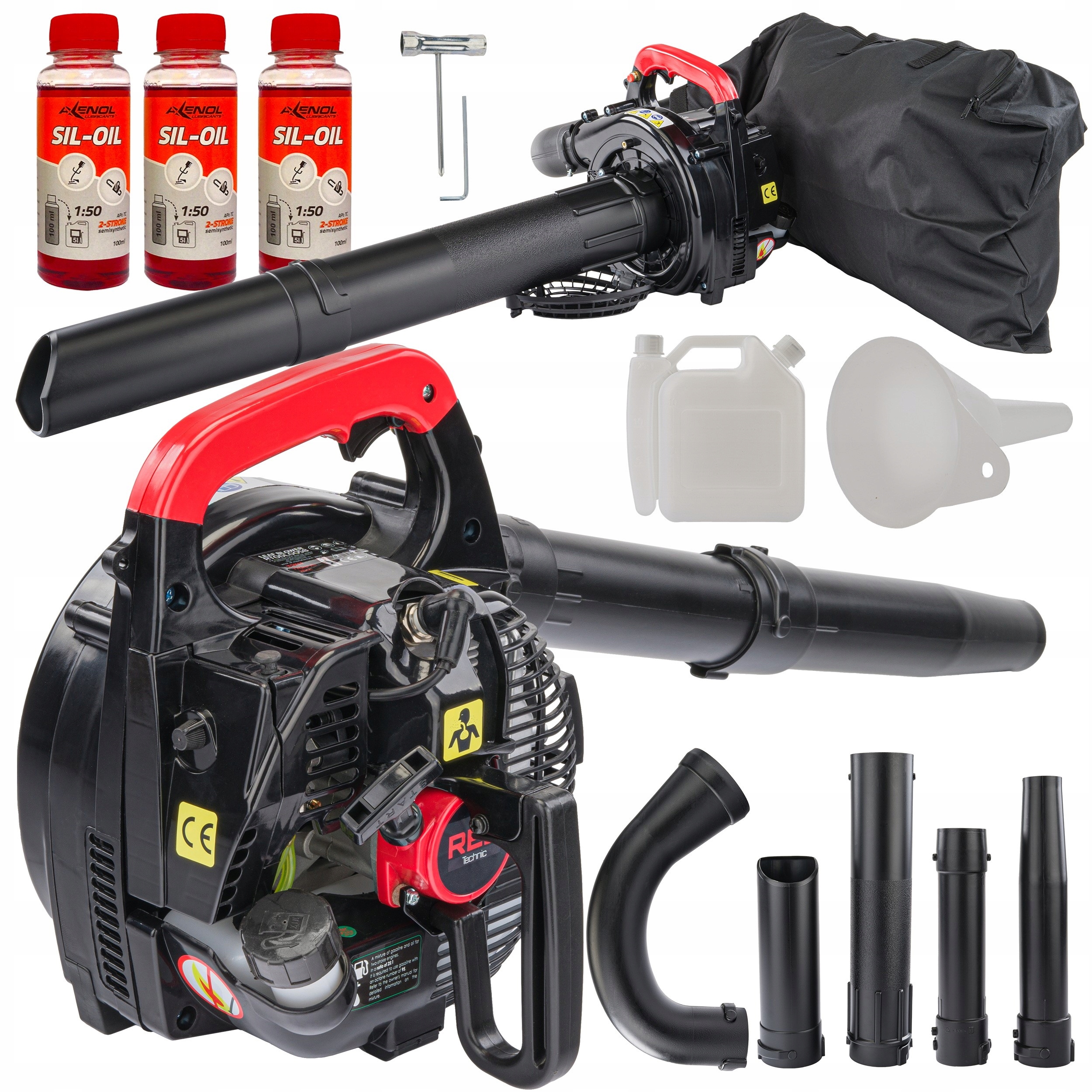 Dmuchawa Odkurzacz Rozdrabniacz Spalinowy Do Liści Śniegu Ogrodu 3,5KM 4w1