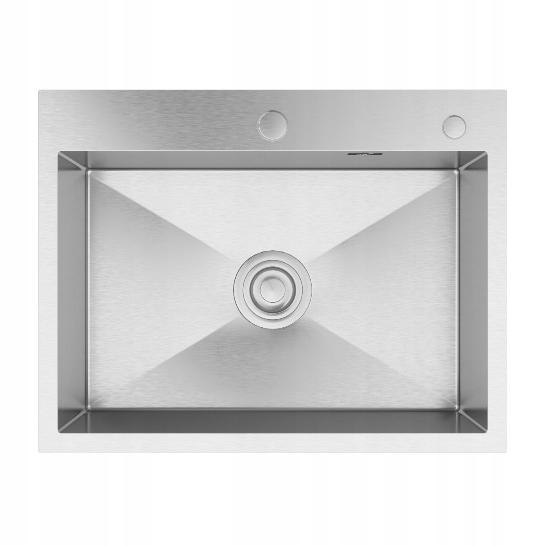 Jednokomorový Dřez Ocelový Chrom 58x45