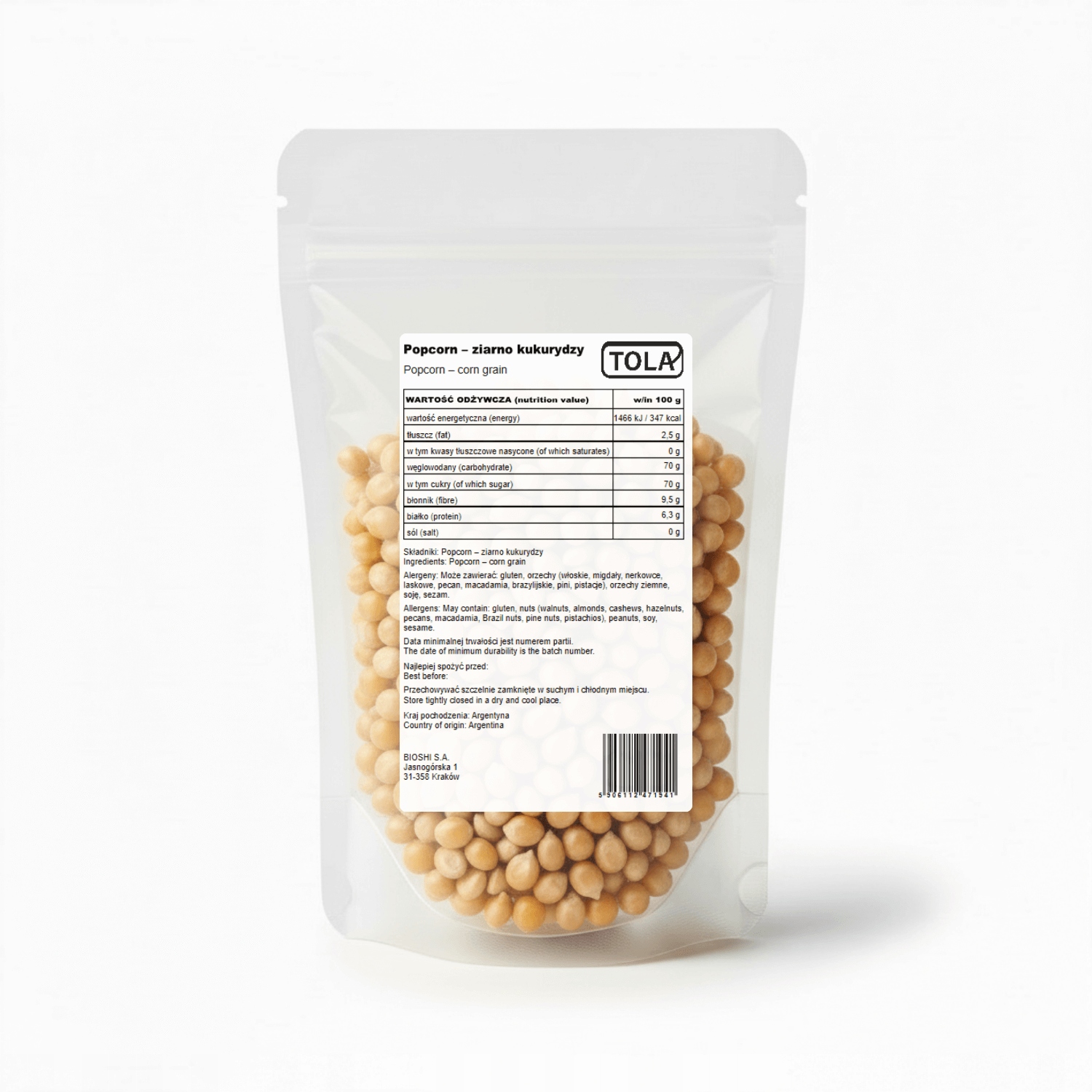 Popcorn zrno, kukuřice 25 kg – vysoká kvalita Tola