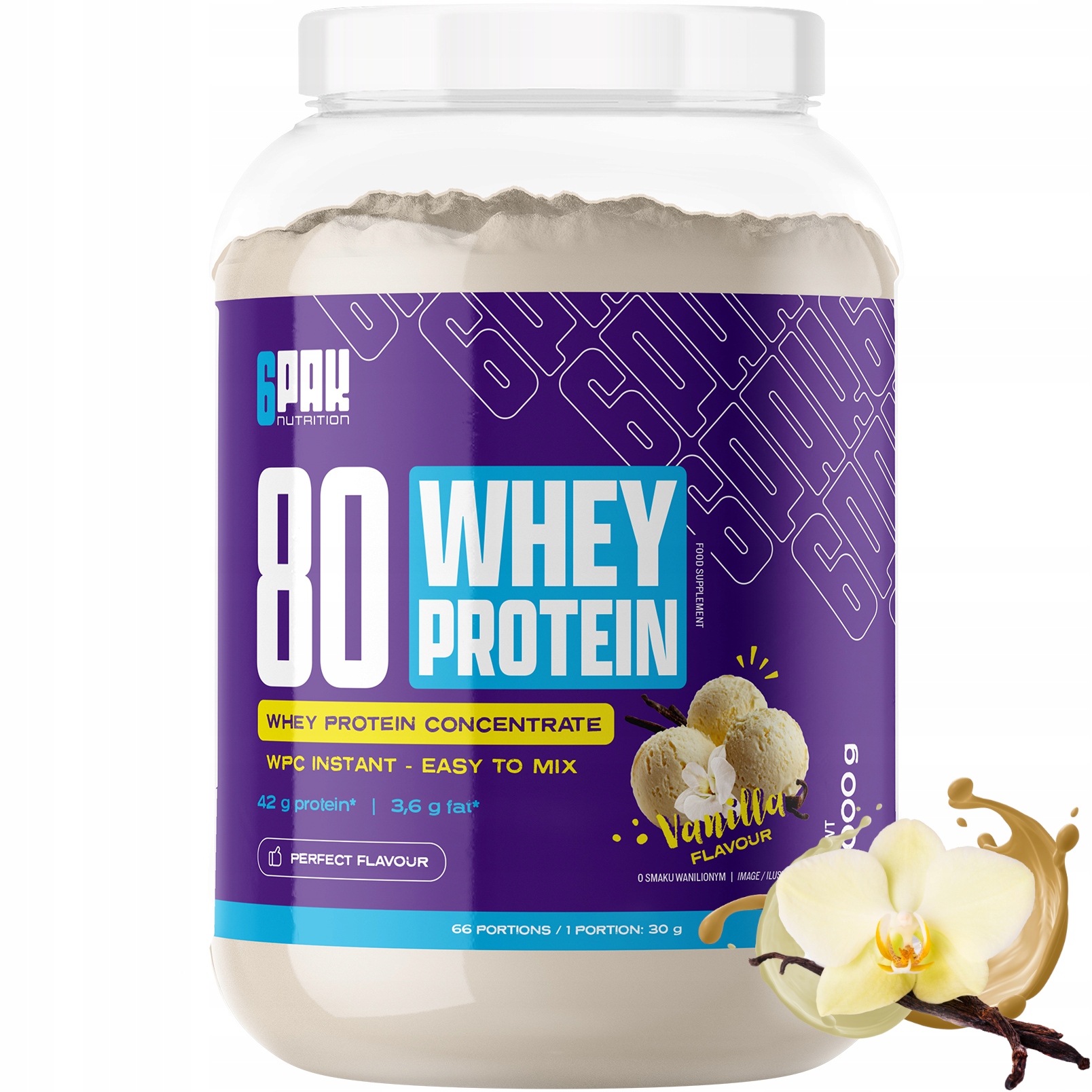 Protein XXL 2KG Whey Protein Wpc 100% Large Syrovátkový Protein Bcaa