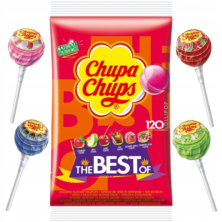 Levně Chupa Chups The Best Of Lízátka 120 x 12 g 1440g