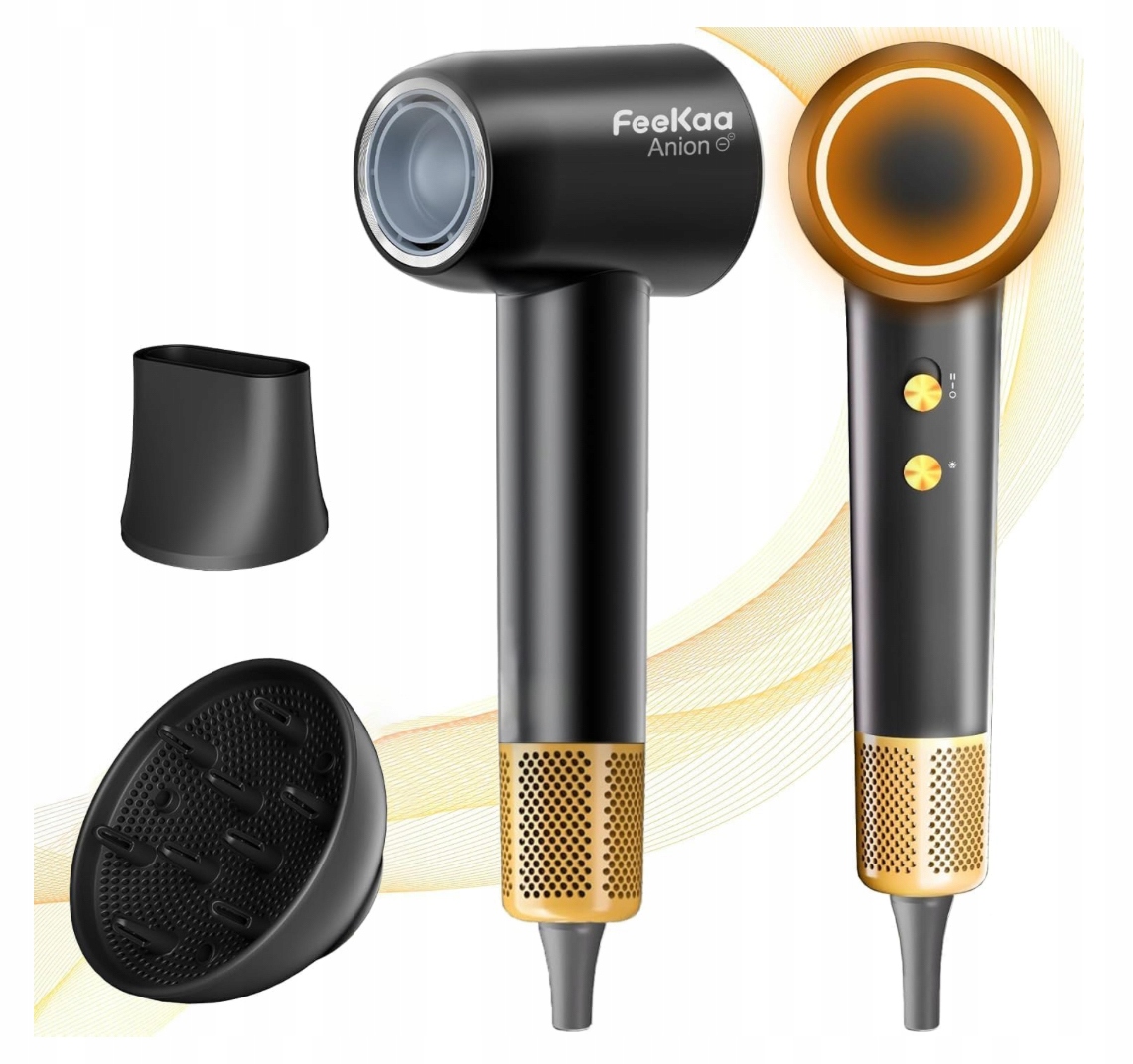 Kompaktní vysoušeč vlasů s difuzérem 1800 W Feekaa Anion