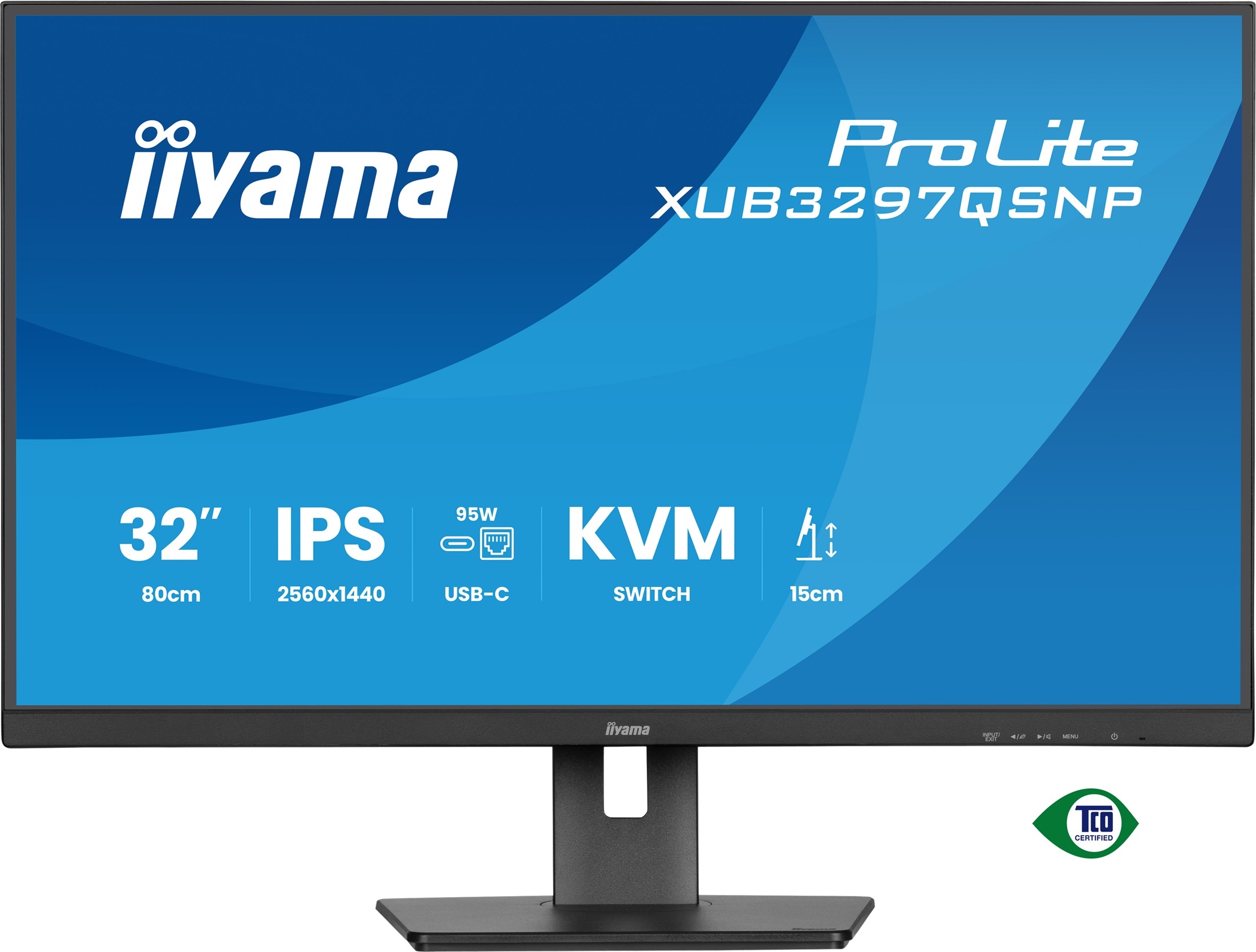 Monitor 32" iiyama ProLite XUB3297QSNP-B1 Ips Led Wqhd 1ms 100Hz Hdmi