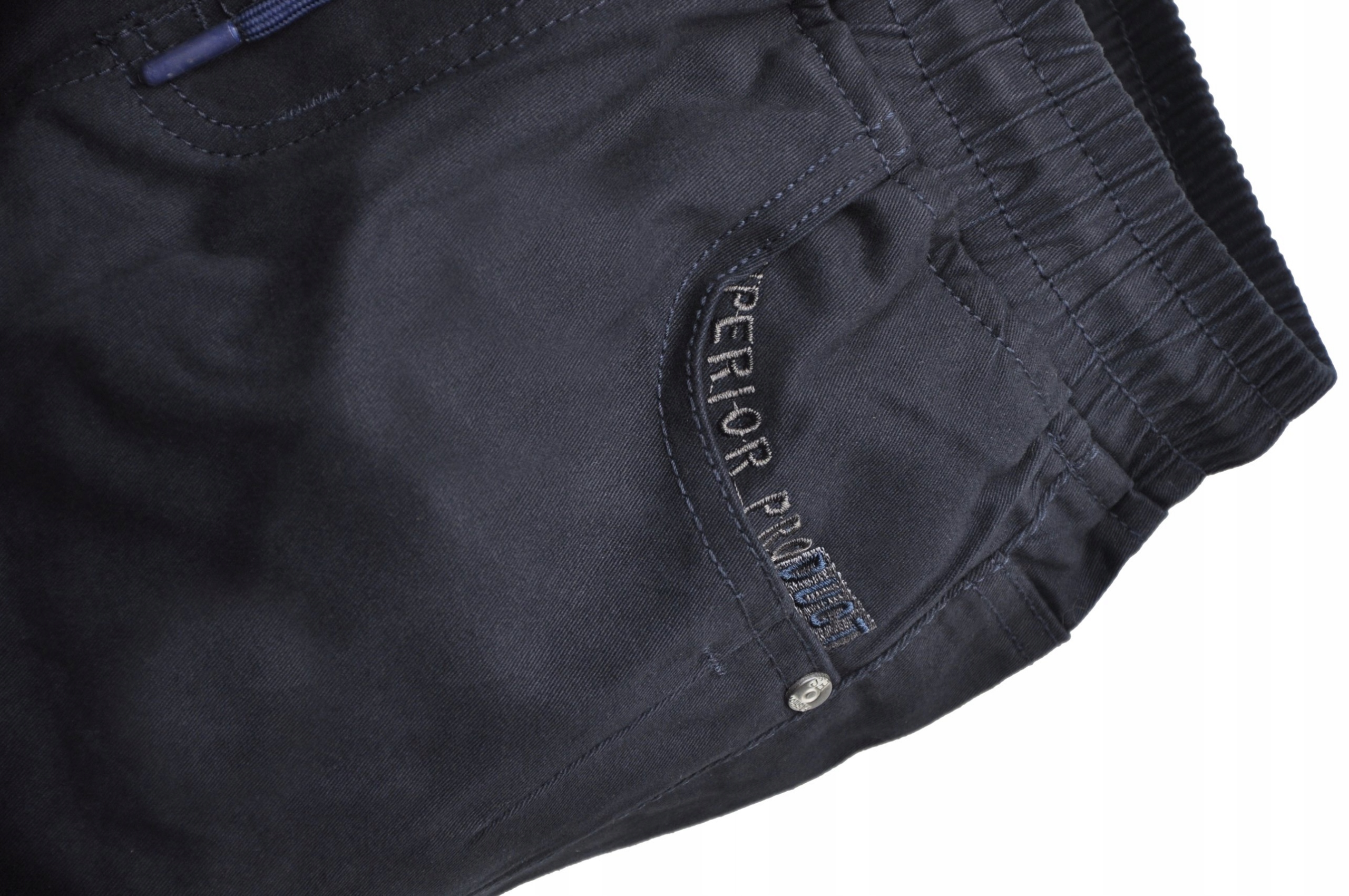 GULIO Spodnie wizytowe JOGGERY wygodne elastyczne granat r 146/152 Rozmiar (new) 152 (147 - 152 cm)