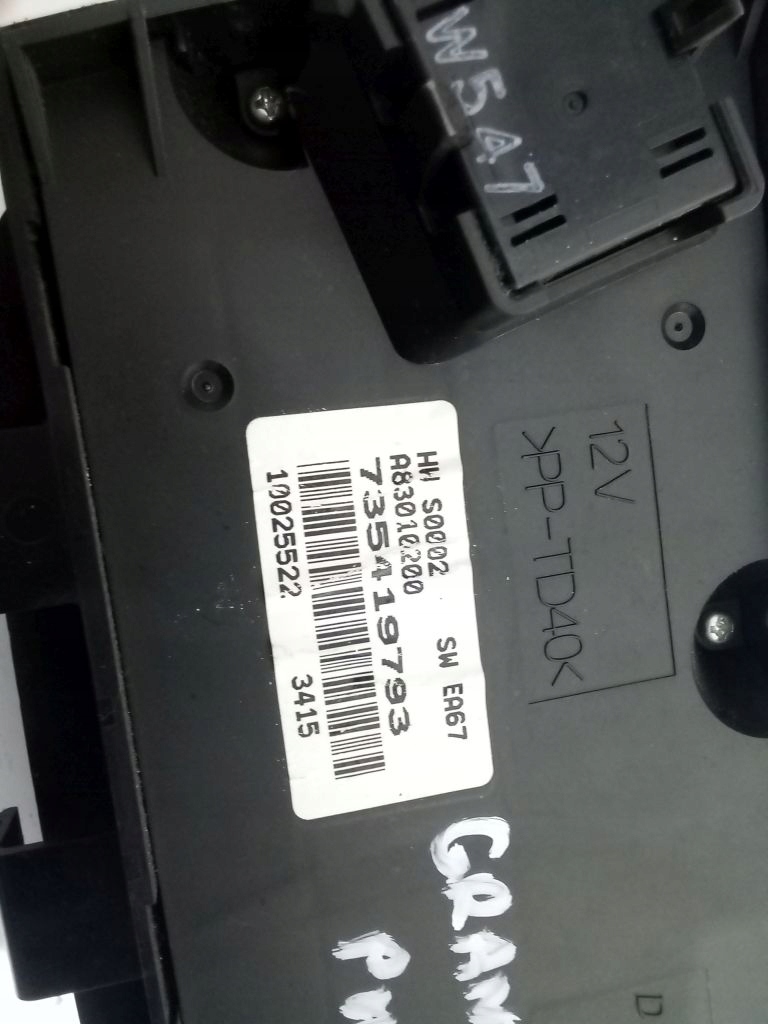 Fiat Grande Punto control panel air conditioning devices 735419793