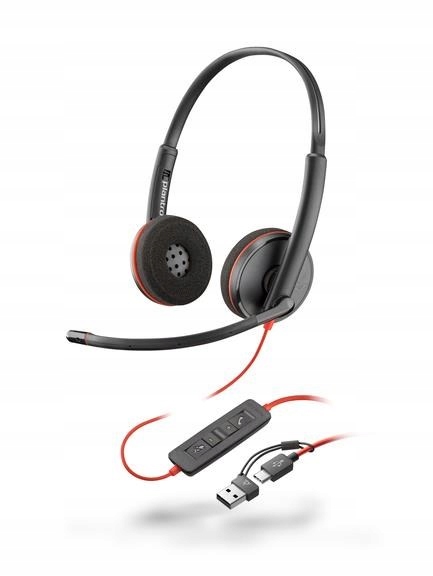 Poly Blackwire 3220 náhlavní souprava, Usb-c/ A adaptér, stereo 8X228AA