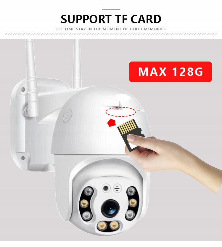 KAMERA ZEWNĘTRZNA OBROTOWA IP WIFI Full HD 4x ZOOM Wysokość produktu 6 cm