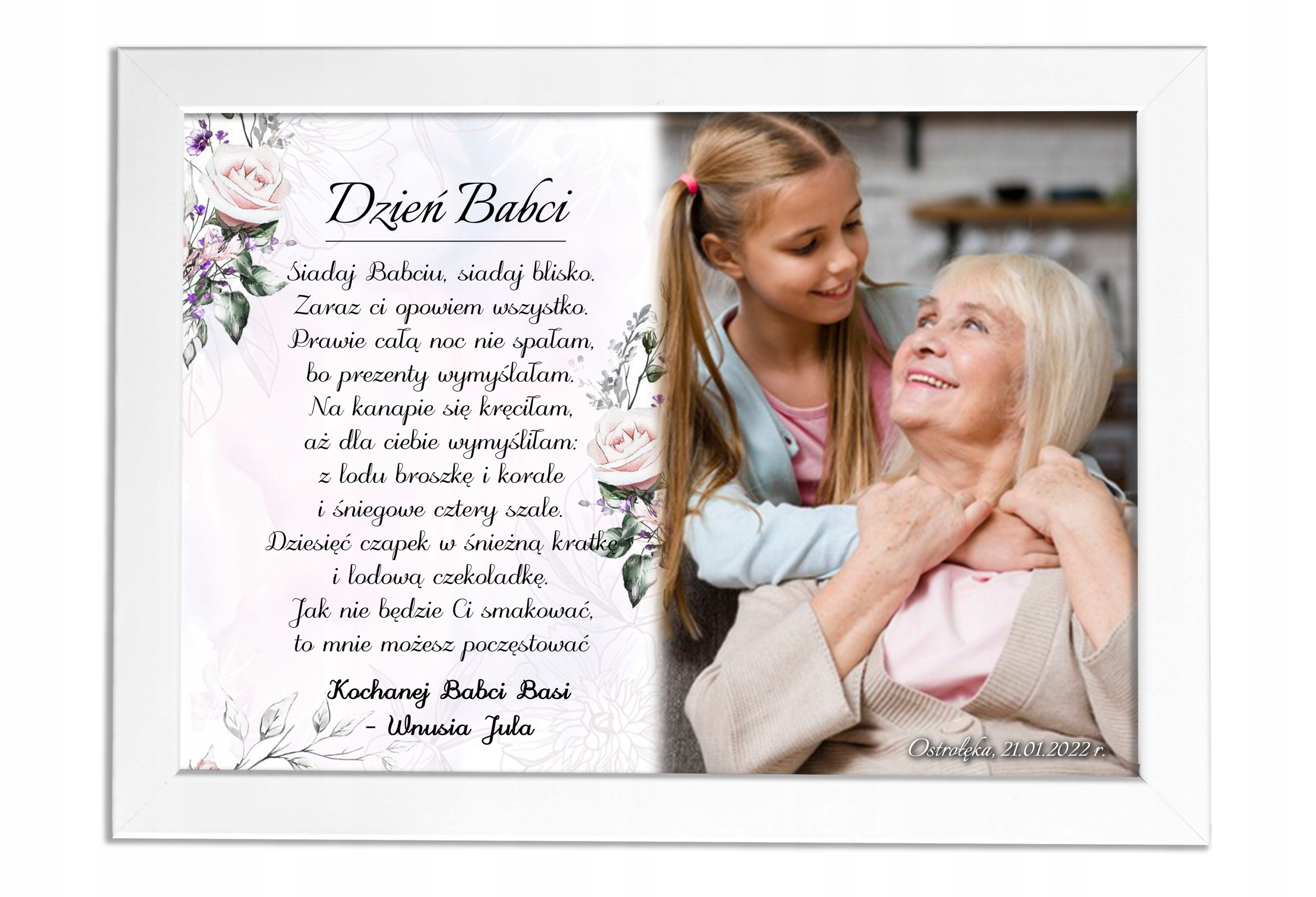 

Prezent na Dzień Babci Dziadka A4 ramka +pakowanie