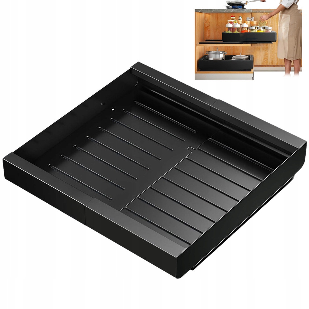 Šuplík Nastavitelná Teleskopická Police S Výsuvnou Vložkou Do Kuchyňské Skříňky